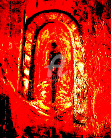 Arts numériques intitulée "Franchir la porte" par Françoise Aubert-Moreau, Œuvre d'art originale, Peinture numérique