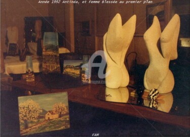 Sculpture intitulée "1992 Sculptures" par Françoise Aubert-Moreau, Œuvre d'art originale, Béton