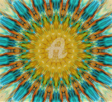 Digital Arts titled "Mandala Ethnique" by Françoise Aubert-Moreau, Original Artwork, 2D Digital Work