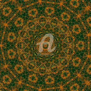 Arts numériques intitulée "Mandala Maroco" par Françoise Aubert-Moreau, Œuvre d'art originale, Travail numérique 2D