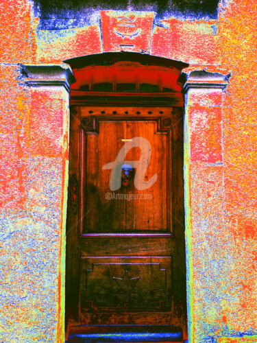 Photographie intitulée "La porte de Marthe3" par Françoise Aubert-Moreau, Œuvre d'art originale, Photographie manipulée