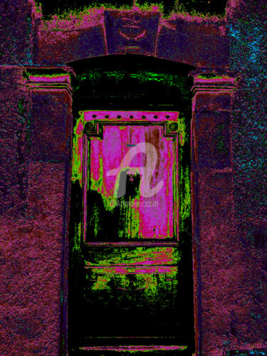 Photographie intitulée "La porte de Marthe…" par Françoise Aubert-Moreau, Œuvre d'art originale, Photographie manipulée