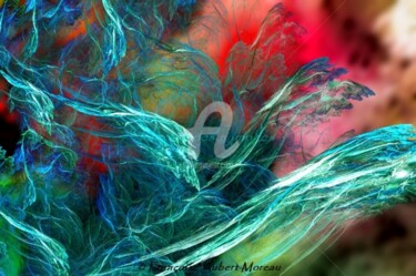 Digitale Kunst mit dem Titel "L'aurore des Nymphes" von Françoise Aubert-Moreau, Original-Kunstwerk, 2D digitale Arbeit
