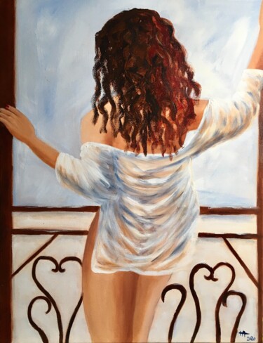 Painting titled "Esmeralda" by Françoise Augustine, Original Artwork, Acrylic