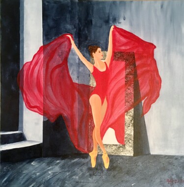 Malerei mit dem Titel "Miroir" von Françoise Augustine, Original-Kunstwerk, Acryl