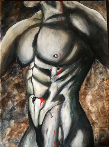 Painting titled "CRIXUS" by Françoise Augustine, Original Artwork, Acrylic Mounted on Wood Stretcher frame