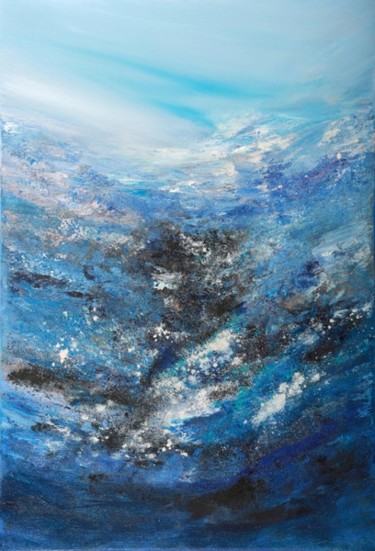 Painting titled "Atlantica" by Françoise Bolloré, Original Artwork, Oil