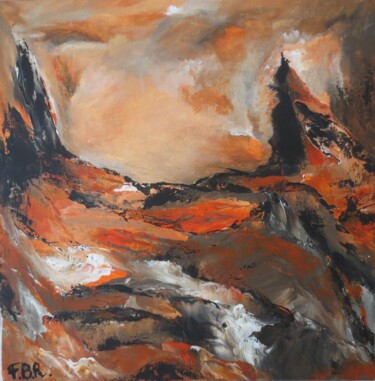 Malerei mit dem Titel "Terre de sienne" von Françoise Bulliat Richard - Fbr, Original-Kunstwerk, Acryl