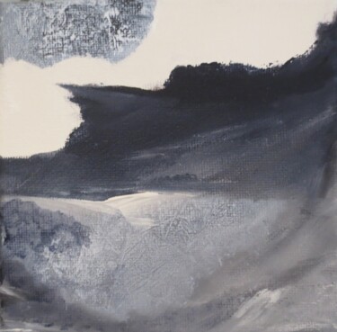 Malerei mit dem Titel "Le glacier" von Françoise Bulliat Richard - Fbr, Original-Kunstwerk, Acryl Auf Keilrahmen aus Holz mo…