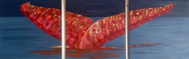 Painting titled "Queue de baleine :…" by Françoise Dagorn, Original Artwork, Acrylic