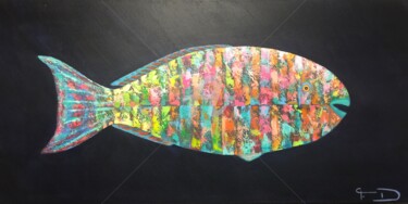 Peinture intitulée "Parrot fish 02" par Françoise Dagorn, Œuvre d'art originale, Acrylique