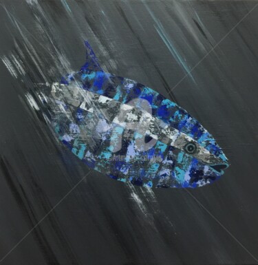 Painting titled "Fishabstract02" by Françoise Dagorn, Original Artwork, Acrylic