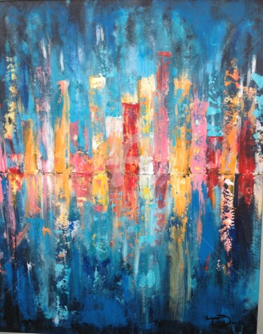 Painting titled "Explosion in the ci…" by Françoise Dagorn, Original Artwork
