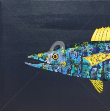 Painting titled "Wahoo Triptyh" by Françoise Dagorn, Original Artwork, Acrylic