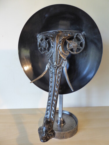 Sculpture titled "Roundi" by Françoise Darras, Original Artwork, Metals