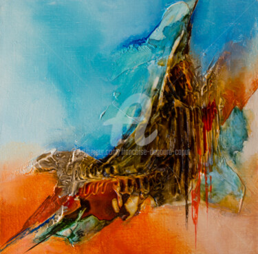Malarstwo zatytułowany „Mantis” autorstwa Françoise Dugourd-Caput, Oryginalna praca, Akryl Zamontowany na Drewniana rama nos…
