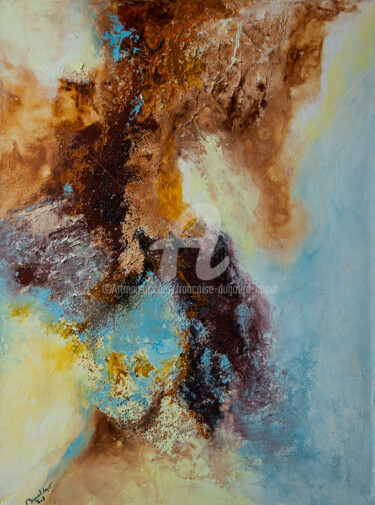 Pittura intitolato "Continent" da Françoise Dugourd-Caput, Opera d'arte originale, Olio Montato su Telaio per barella in leg…