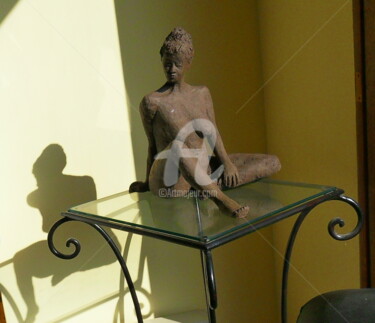 Scultura intitolato "Sculpture en terre…" da Cédo, Opera d'arte originale, Terracotta