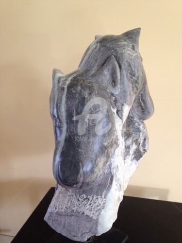 Sculpture intitulée "Les loups blessés" par Cédo, Œuvre d'art originale, Pierre