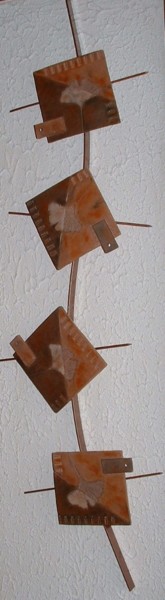 Sculptuur getiteld "chute de la feuille…" door Francoise Favre, Origineel Kunstwerk