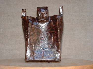 Sculpture intitulée "L'homme en colère" par Francoise Favre, Œuvre d'art originale, Céramique