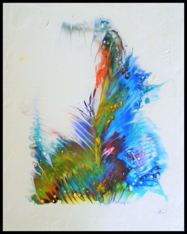 Картина под названием "Papillon" - Françoise Finet, Подлинное произведение искусства, Акрил