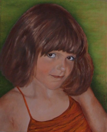 Painting titled "Clémence" by Françoise Folley, Original Artwork, Oil