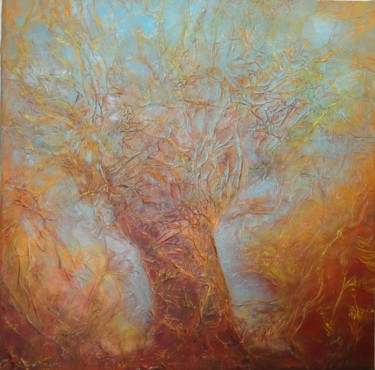 Peinture intitulée "L'arbre de vie" par Françoise Folley, Œuvre d'art originale, Huile