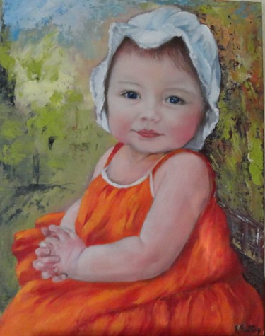 Painting titled "Louisa" by Françoise Folley, Original Artwork, Oil