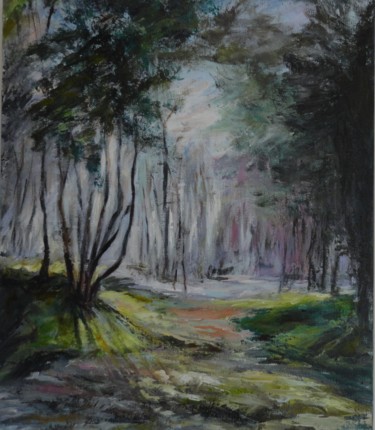 Painting titled "Clair-Obscur" by Françoise Folley, Original Artwork, Oil