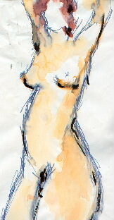 Peinture intitulée "nu" par Françoise Gonthier, Œuvre d'art originale