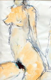 Peinture intitulée "nu" par Françoise Gonthier, Œuvre d'art originale