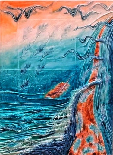 Pittura intitolato "Senteur d'hiver - 6…" da Françoise Gosset, Opera d'arte originale, pigmenti