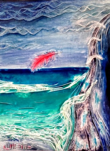 Painting titled "Chère Outre Mer" by Françoise Gosset, Original Artwork, Other Mounted on artwork_cat.