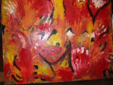 Peinture intitulée "La colère" par Françoise Haag, Œuvre d'art originale