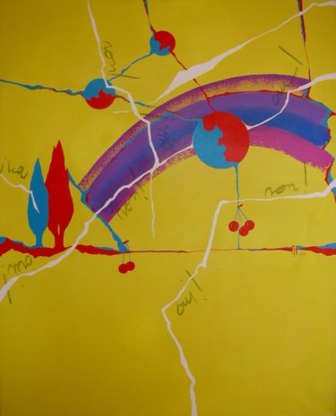 Peinture intitulée "champ des possibles" par Françoise Mathiou Hemon, Œuvre d'art originale, Acrylique Monté sur Châssis en…