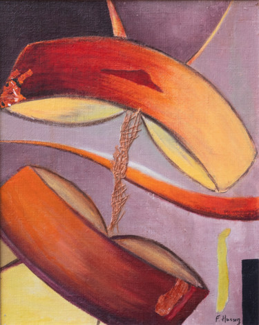 Peinture intitulée "Les rubans" par Françoise Husson, Œuvre d'art originale, Acrylique