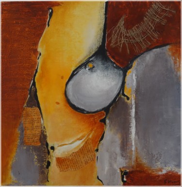 Painting titled "IMPROVISATION 5" by Françoise Husson, Original Artwork, Acrylic