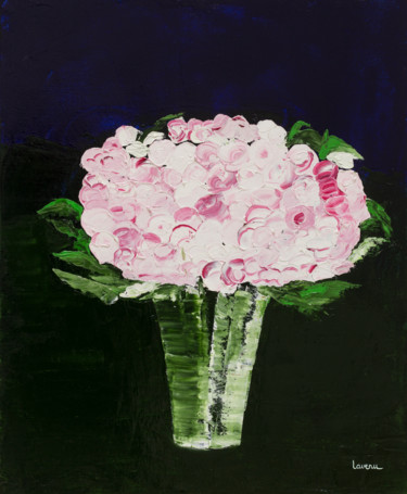 "Bouquet roses pompo…" başlıklı Tablo Francoise Lavenu tarafından, Orijinal sanat, Petrol