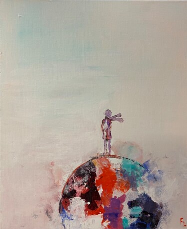 Peinture intitulée "L enfant rêve" par Francoise Leblanc, Œuvre d'art originale, Acrylique