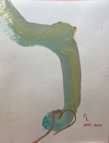 Desenho intitulada "Femme 7" por Francoise Leblanc, Obras de arte originais, Giz