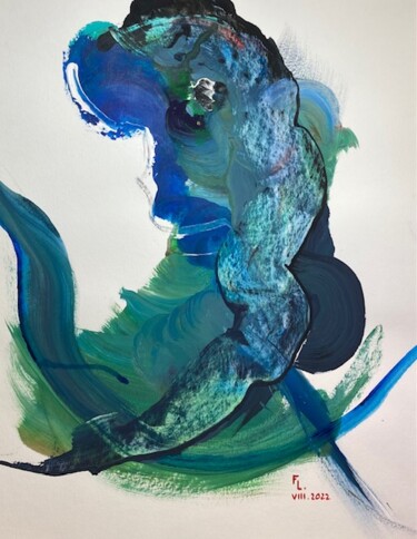 Картина под названием "FEMME 17" - Francoise Leblanc, Подлинное произведение искусства, Акрил