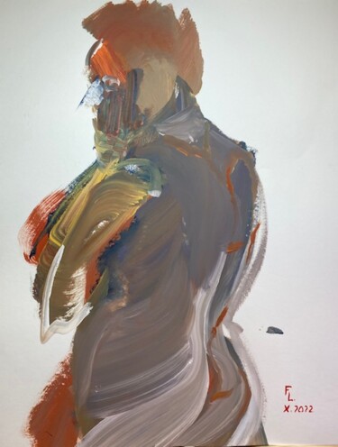 Картина под названием "HOMME 2" - Francoise Leblanc, Подлинное произведение искусства, Акрил