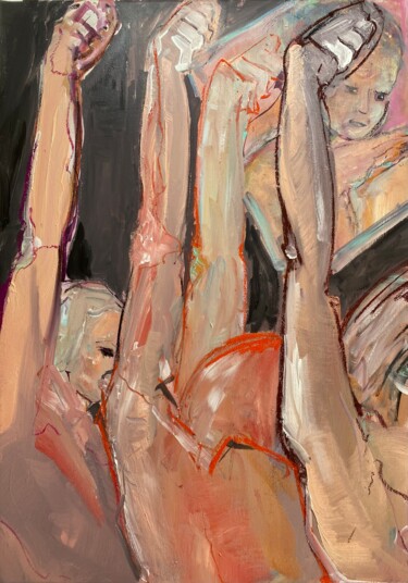 Malerei mit dem Titel "FEMINICIDE" von Francoise Leblanc, Original-Kunstwerk, Acryl