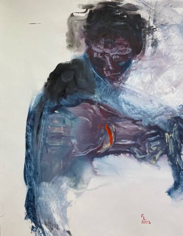 Malarstwo zatytułowany „HOMME ETE 2023 20” autorstwa Francoise Leblanc, Oryginalna praca, Akryl