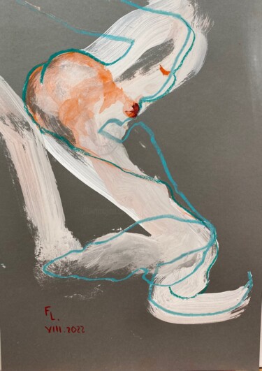Pintura titulada "DESSIN ACRYLIQUE ET…" por Francoise Leblanc, Obra de arte original, Acrílico