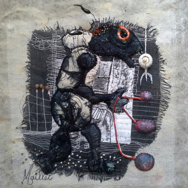 "Le broyeur de noir" başlıklı Tekstil Sanatı Françoise Maillet tarafından, Orijinal sanat, Nakış