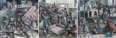 Malerei mit dem Titel "La trilogie de la m…" von Françoise Maillet, Original-Kunstwerk, Acryl