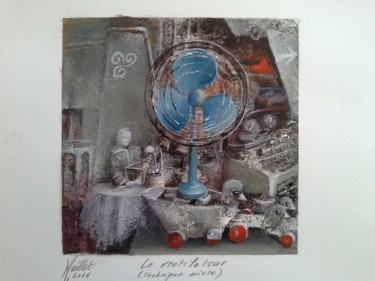 Peinture intitulée "Le ventilateur" par Françoise Maillet, Œuvre d'art originale, Pastel
