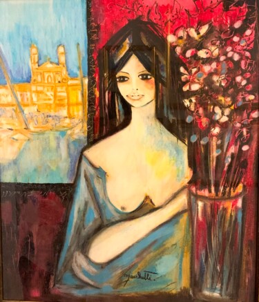 Painting titled ""Un bouquet pour Br…" by Françoise Marchetti, Original Artwork, Pastel